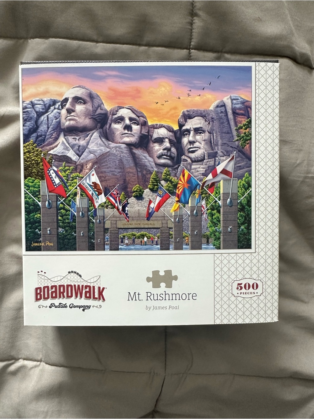 Brand New Boardwalk Mt. Rushmore 500-Piece Jigsaw Puzzle - Multicolor